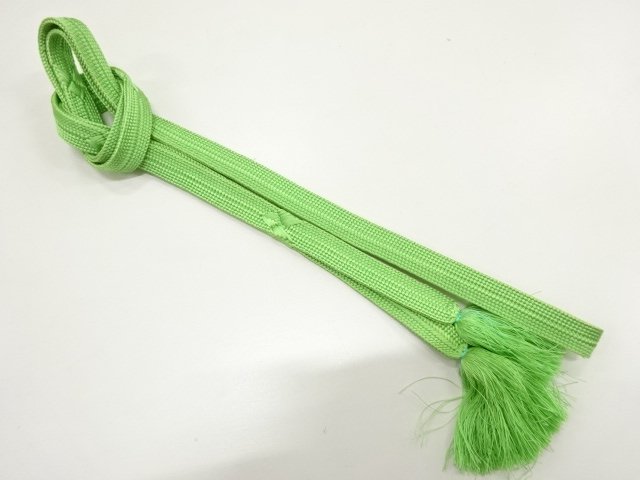 JAPANESE KIMONO / HAND-TIED OBIJIME CORD / SILK